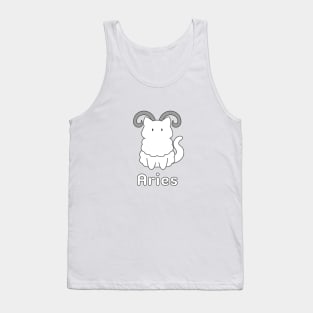 Aries Cat Zodiac Sign with Text Tank Top